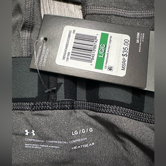 🖤NWT  men’s under Armor Heat-gear compression legging size medium. - Picture 2 of 6